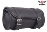 10" Plain PVC Motorcycle Tool Bag With 2 Roller Buckle Straps