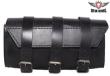 9 Inch Leather Motorcycle Toolbag