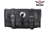 Leather Motorcycle Toolbag With Studs & Concho