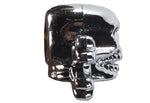 Two Chrome Skull & Cross Bones Tire Valve Stem Caps