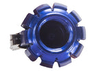 Two Metallic Blue Grenades Tire Valve Stem Caps