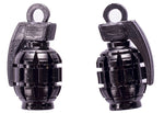 Two Black GrenadesTire Valve Stem Caps