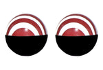 Two US Flag Tire Valve Stem Caps