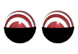 Two US Flag Tire Valve Stem Caps