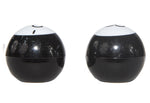 Two Black 8 Ball Tire Valve Stem Caps