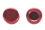 Two Metallic Red Tire Valve Stem Caps