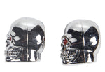 Two Chrome Skull Tire Valve Stem Caps
