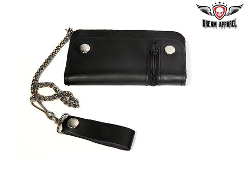 Leather Wallet With Zipper
