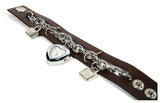 Brown  Wristband / Watchband With Lock & Key