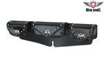 Leather Motorcycle Windshield Bag With Studs
