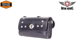 Motorcycle Windshield Bag with Stud & Turn Knob To Close Flap