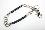 20" Biker Wallet Chain With Two Braided Leather Sections