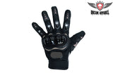 Men's Black Mesh Racing Gloves