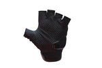 Mens Black Fingerless Mesh Racing Gloves