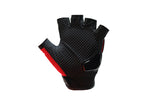 Mens Red Fingerless Mesh Racing Gloves