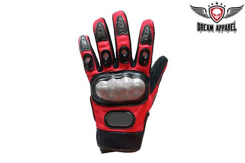 Men's Red Racing Gloves